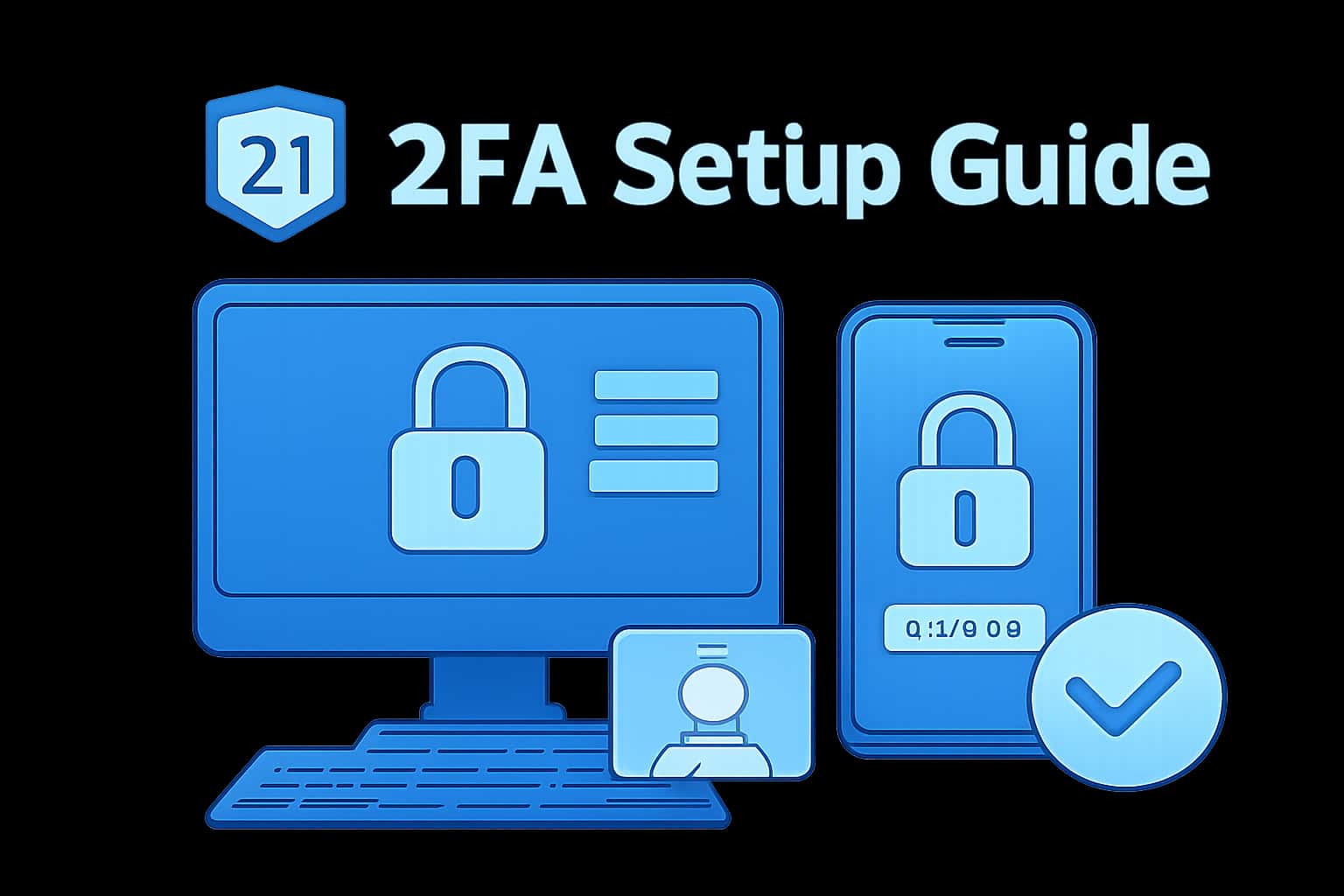An informative visual representation of the 21 Game 2FA Setup Guide.
