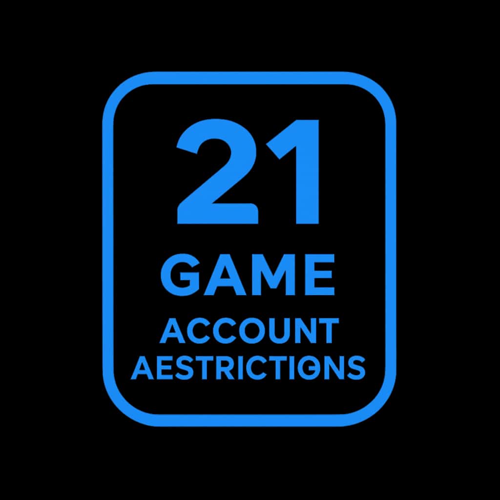 Icon representing 21 Game account restrictions.