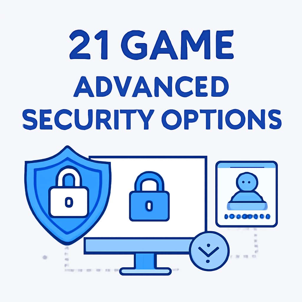 Illustration explaining advanced security options in 21 Game.