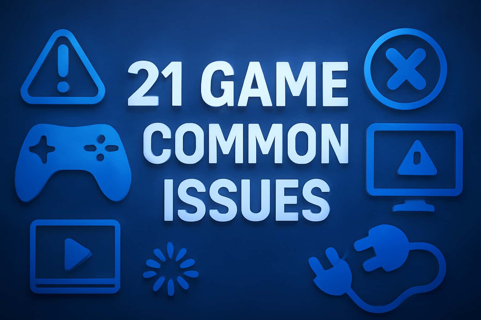 An informational scene illustrating common issues faced by 21 Game users.