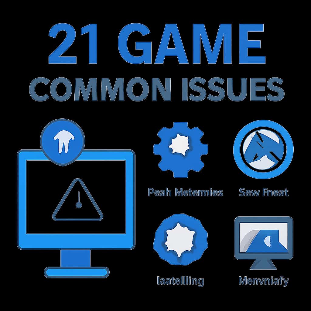 An educational diagram showcasing various common issues in 21 Game.