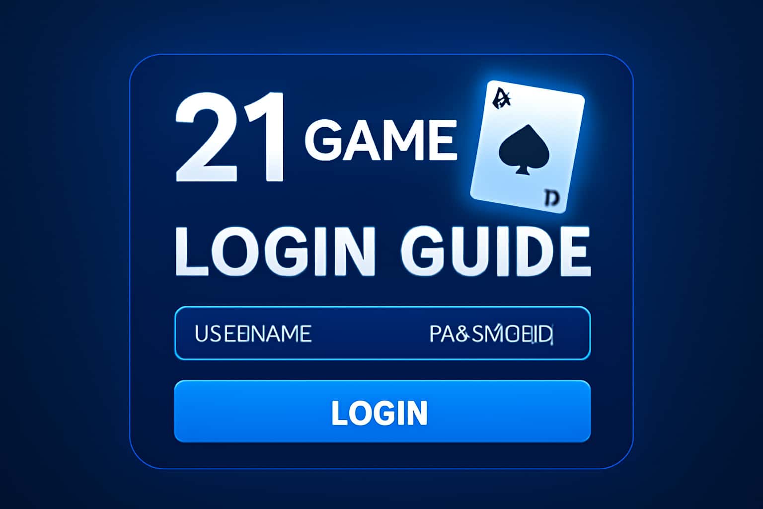 An informative illustration representing the 21 Game Login Guide.