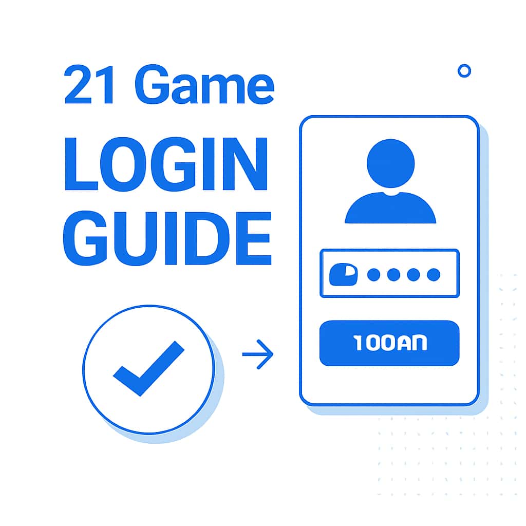 An educational illustration regarding the 21 Game Login process.