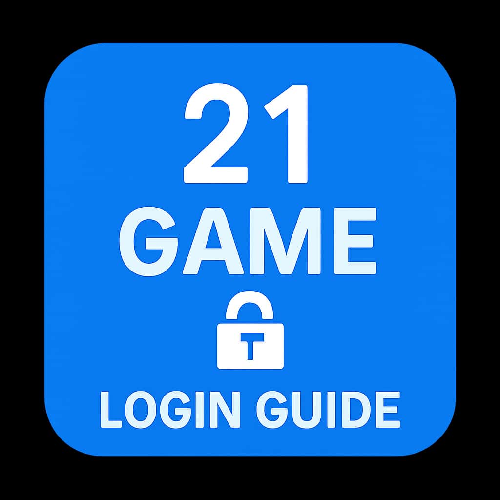 A simple badge displaying the 21 Game Login Guide.