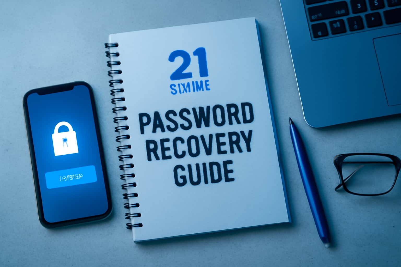 An informational scene depicting password recovery for 21 Game.