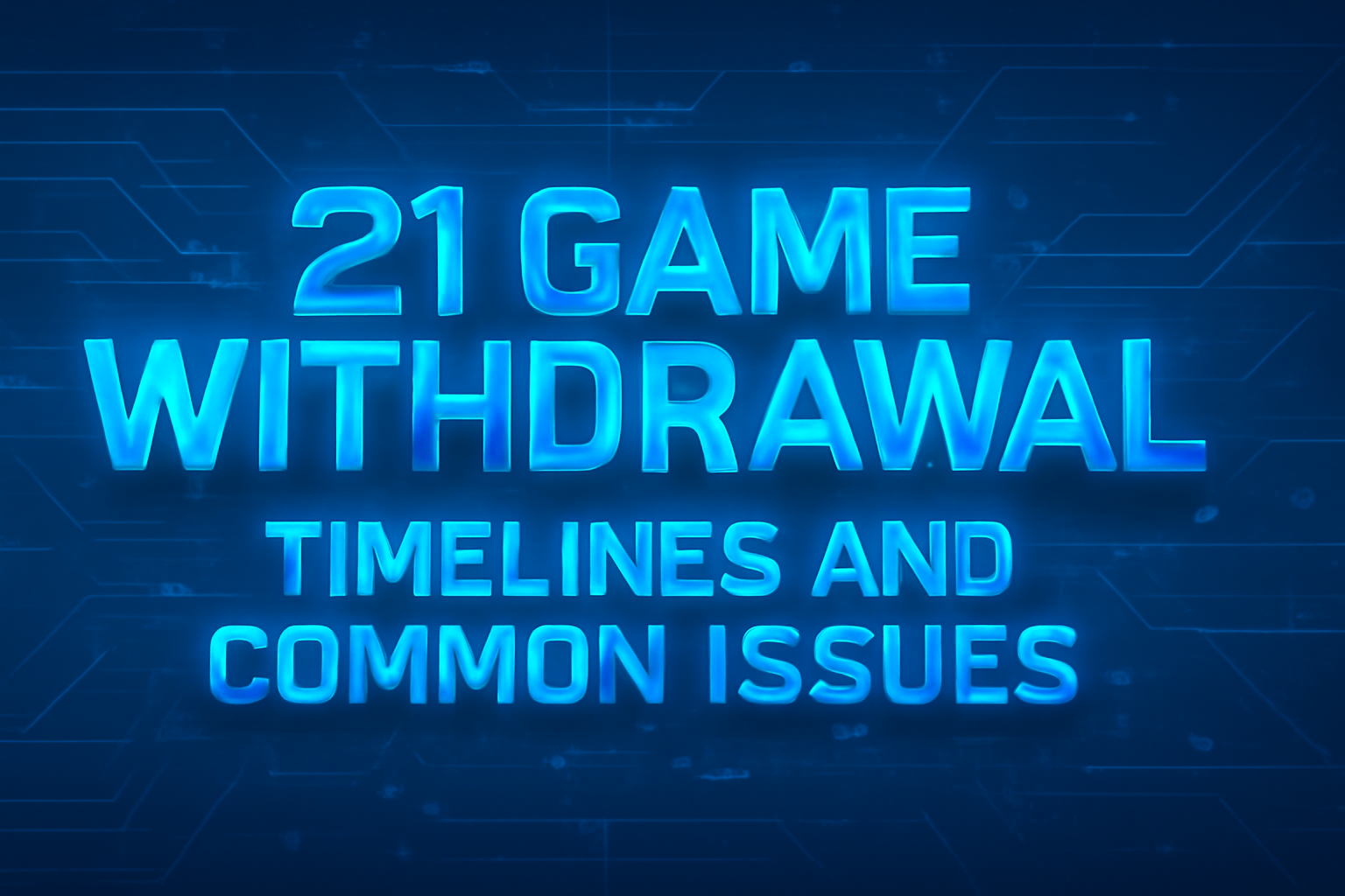 An informational scene illustrating common issues faced by 21 Game users.