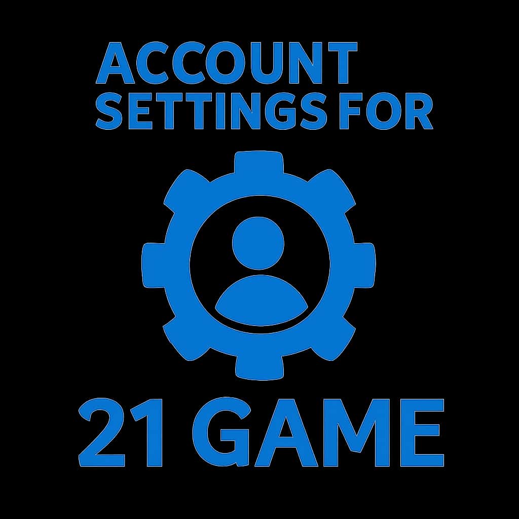 Icon representing account settings management for 21 Game.