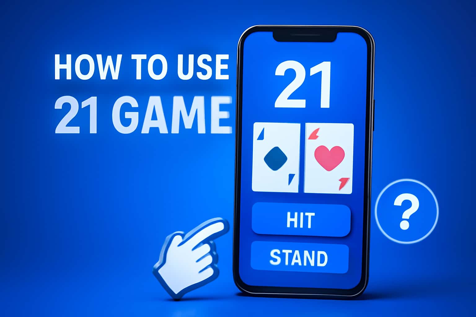 A high-tech representation of the 21 Game app interface.