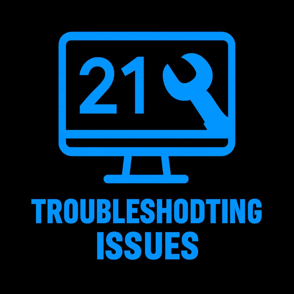 An icon symbolizing the troubleshooting process for the 21 Game.