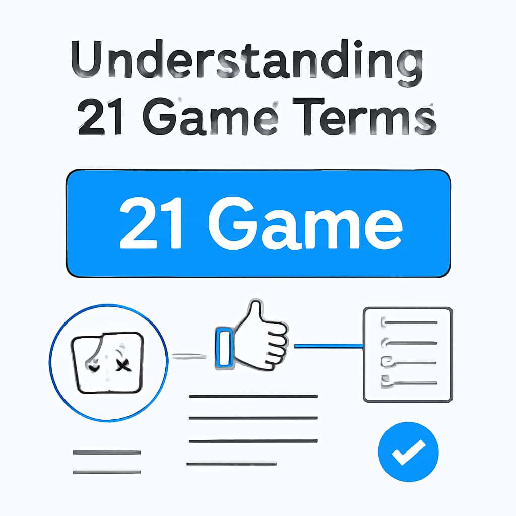 An educational diagram outlining 21 Game terms.